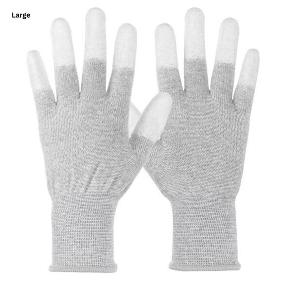 Knitted Work Gloves 13g 12P Carbon Fiber ESD Anti-Static Safety Industrial Work - Picture 4 of 10
